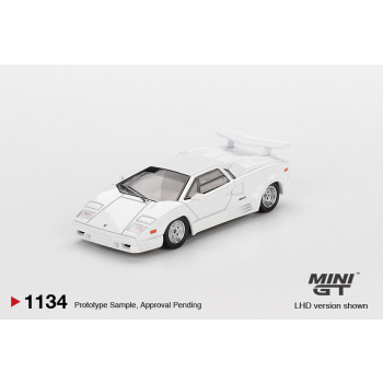 Lamborghini Countach 25th Anniversary 1989 White - skala 1:64 - Mini GT
